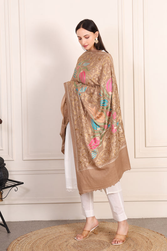 GIRRAJ PASHMINA NALKI JAAL FW EMBROIDERY