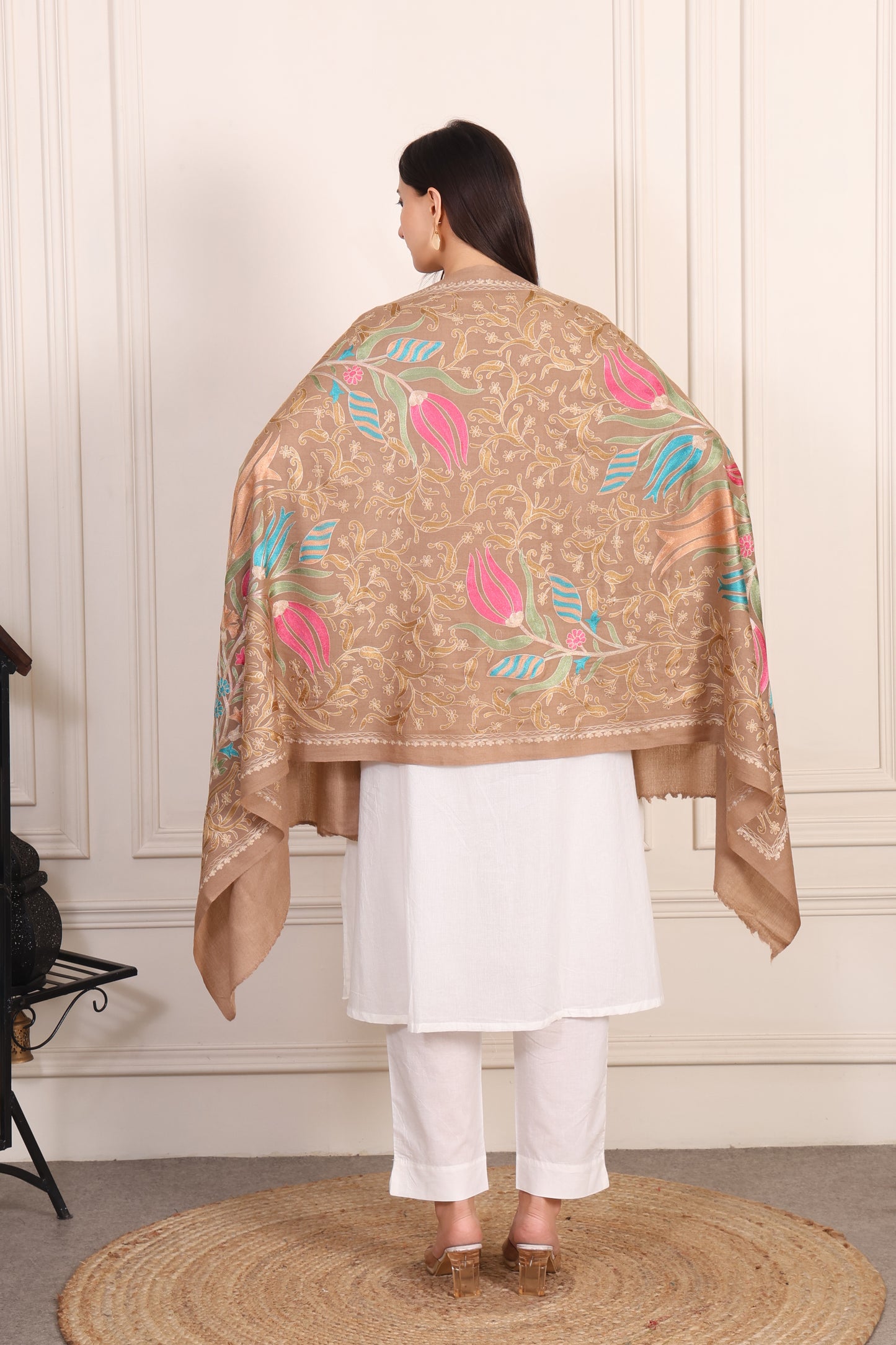 GIRRAJ PASHMINA NALKI JAAL FW EMBROIDERY