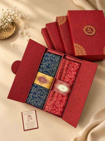 GIRRAJ COUPLE GIFT BOX SHAWL