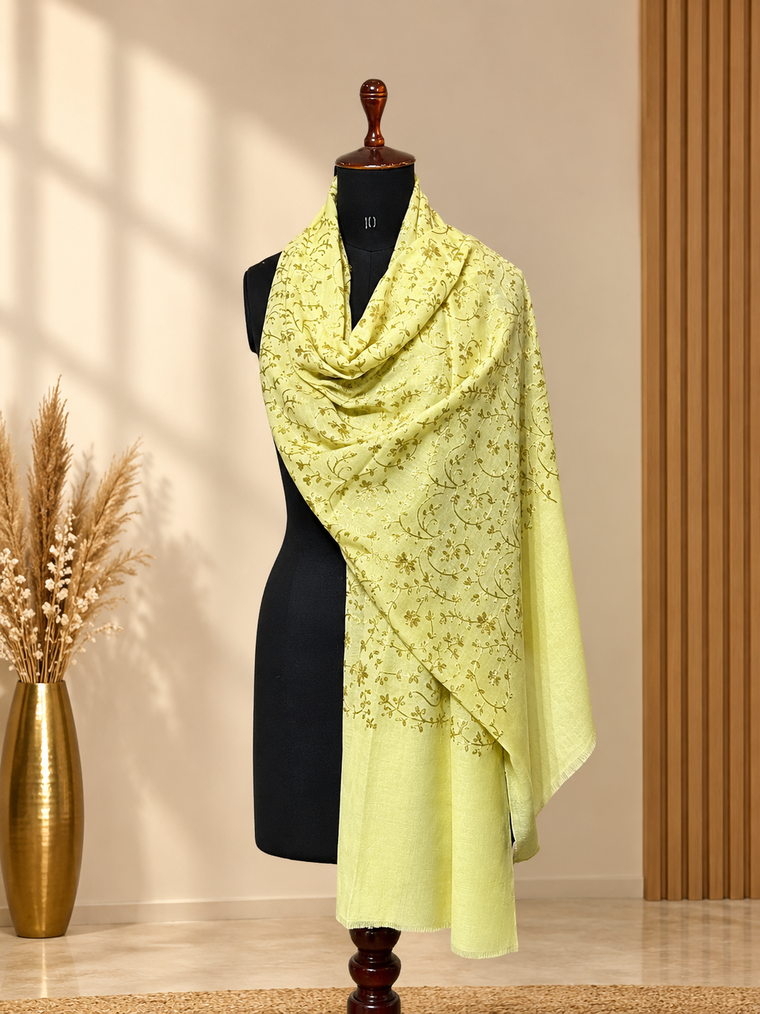 GIRRAJ FLORAL JAAL TONE TO TONE STOLE