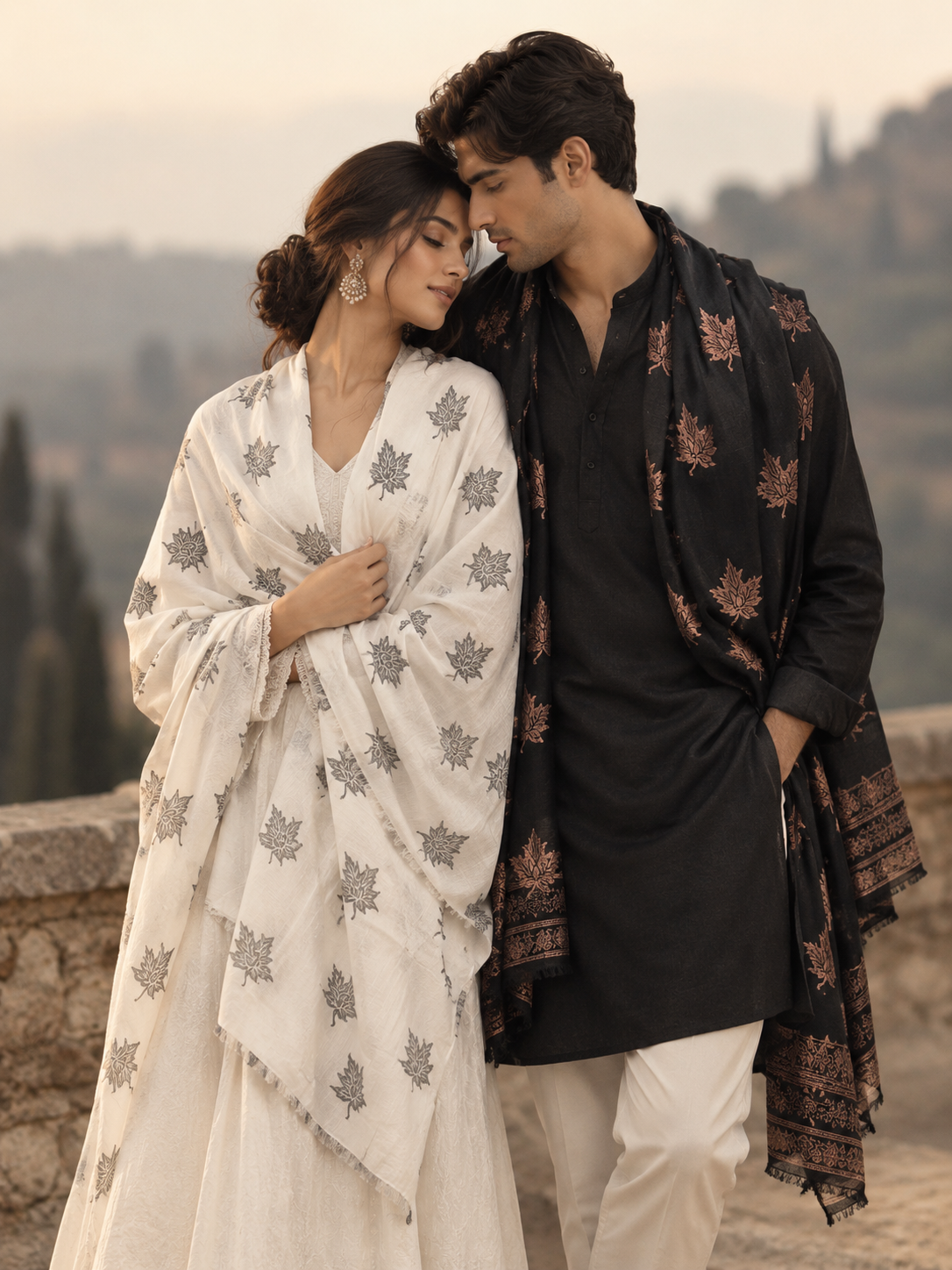 GIRRAJ COUPLE GIFTING SET STOLE