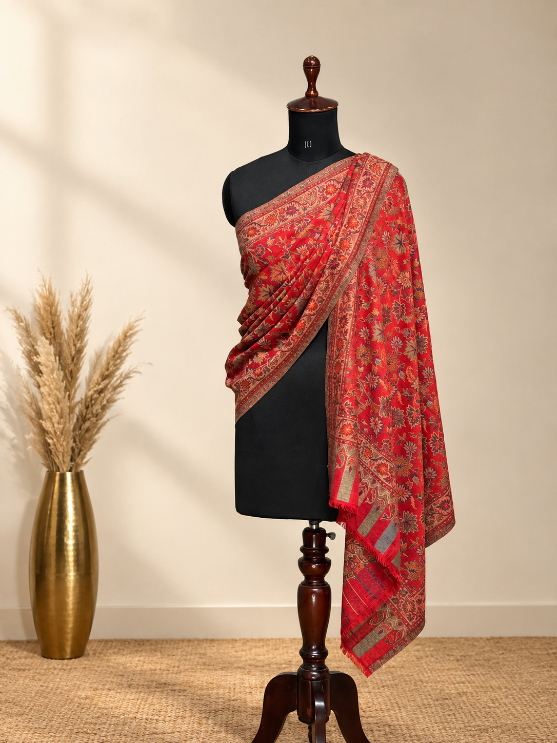 GIRRAJ PASHMINA KANI CUTTING CHINNAR PUTTI STOLE