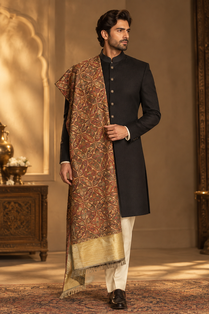 GIRRAJ COUPLE GIFT BOX WOOL RICH BLEND SHAWL