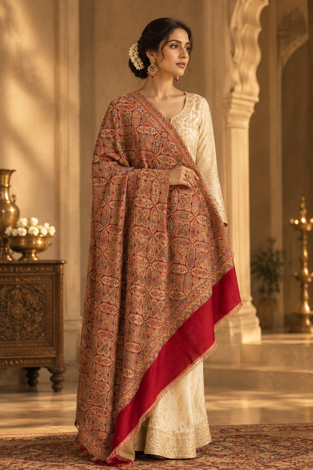 GIRRAJ COUPLE GIFT BOX WOOL RICH BLEND SHAWL