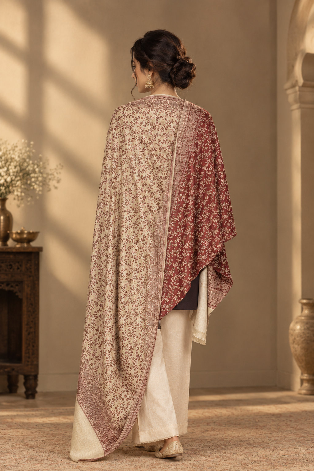 GIRRAJ PASMINA COUPLE GIFT BOX SET SHAWL