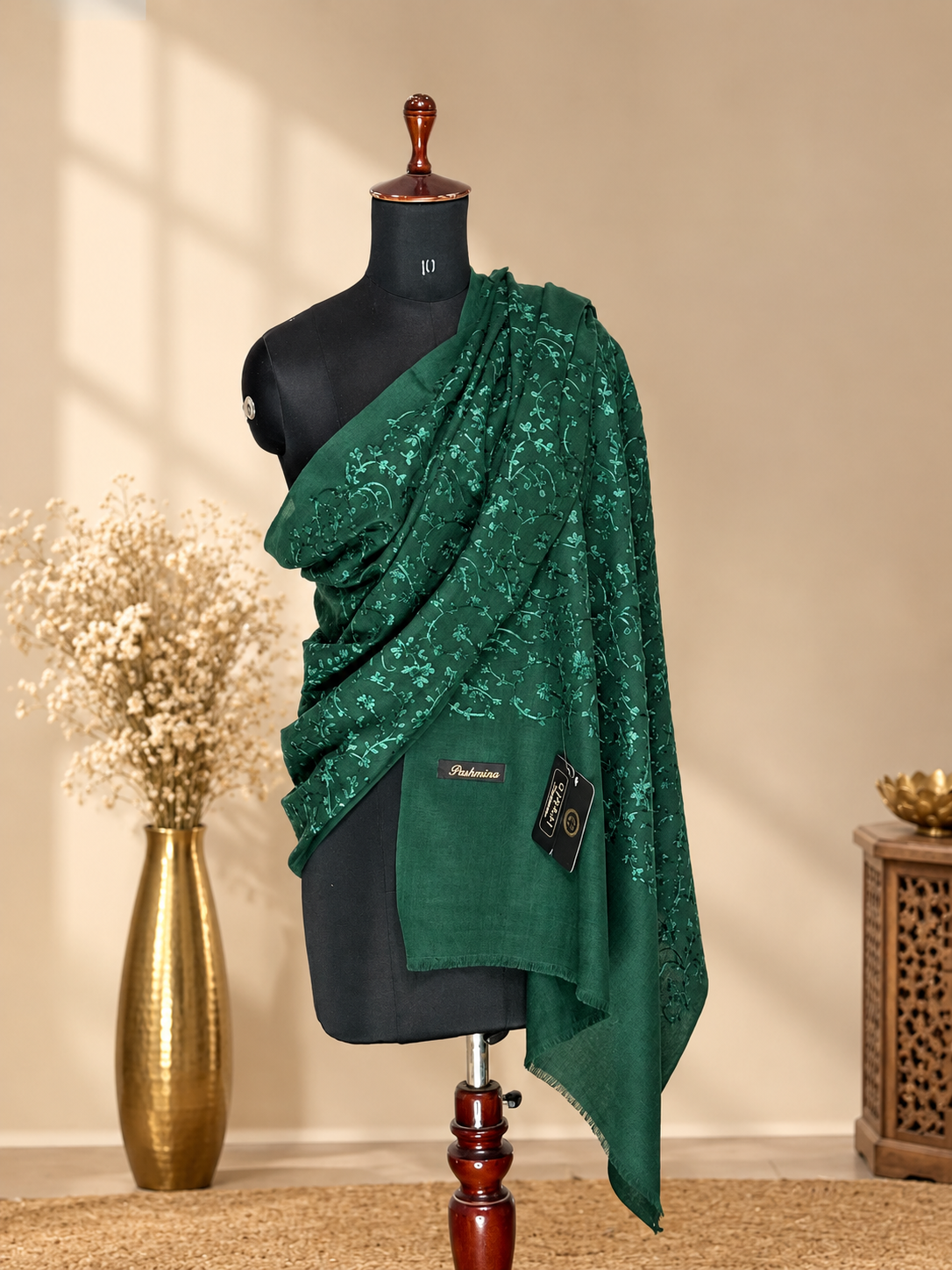 GIRRAJ FLORAL JAAL TONE TO TONE STOLE