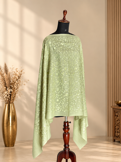 GIRRAJ FLORAL JAAL TONE TO TONE STOLE