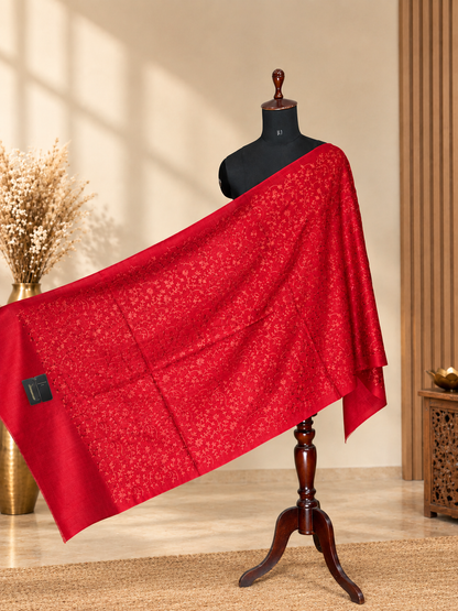 GIRRAJ FLORAL JAAL TONE TO TONE STOLE