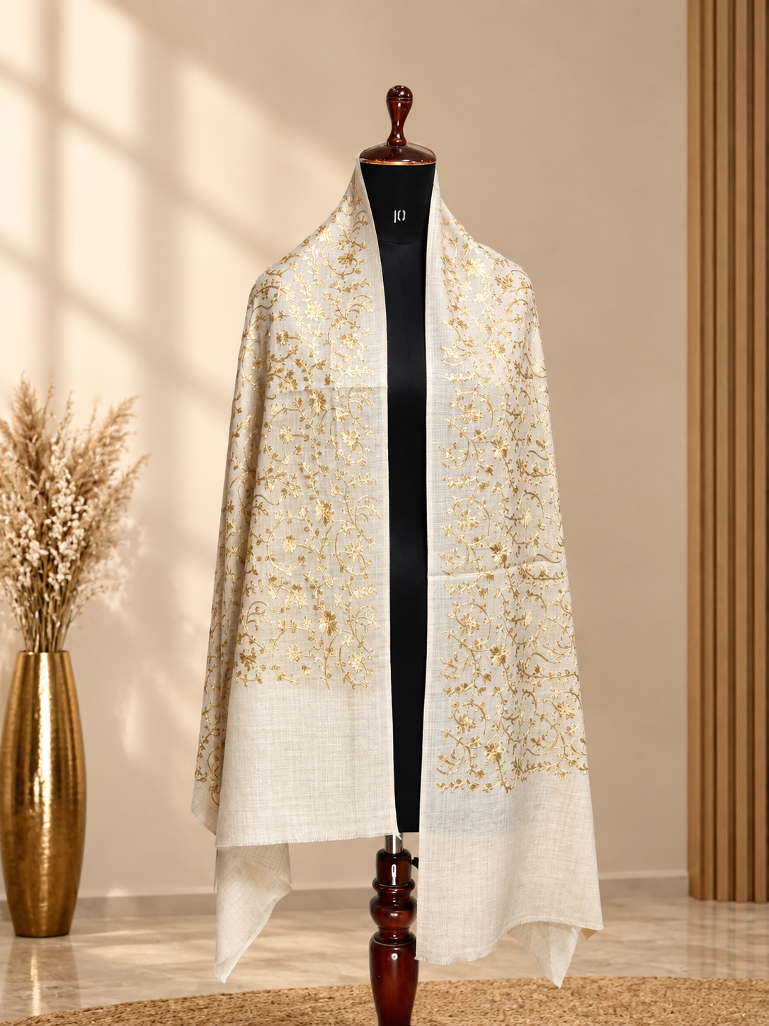 GIRRAJ FLORAL JAAL TONE TO TONE STOLE