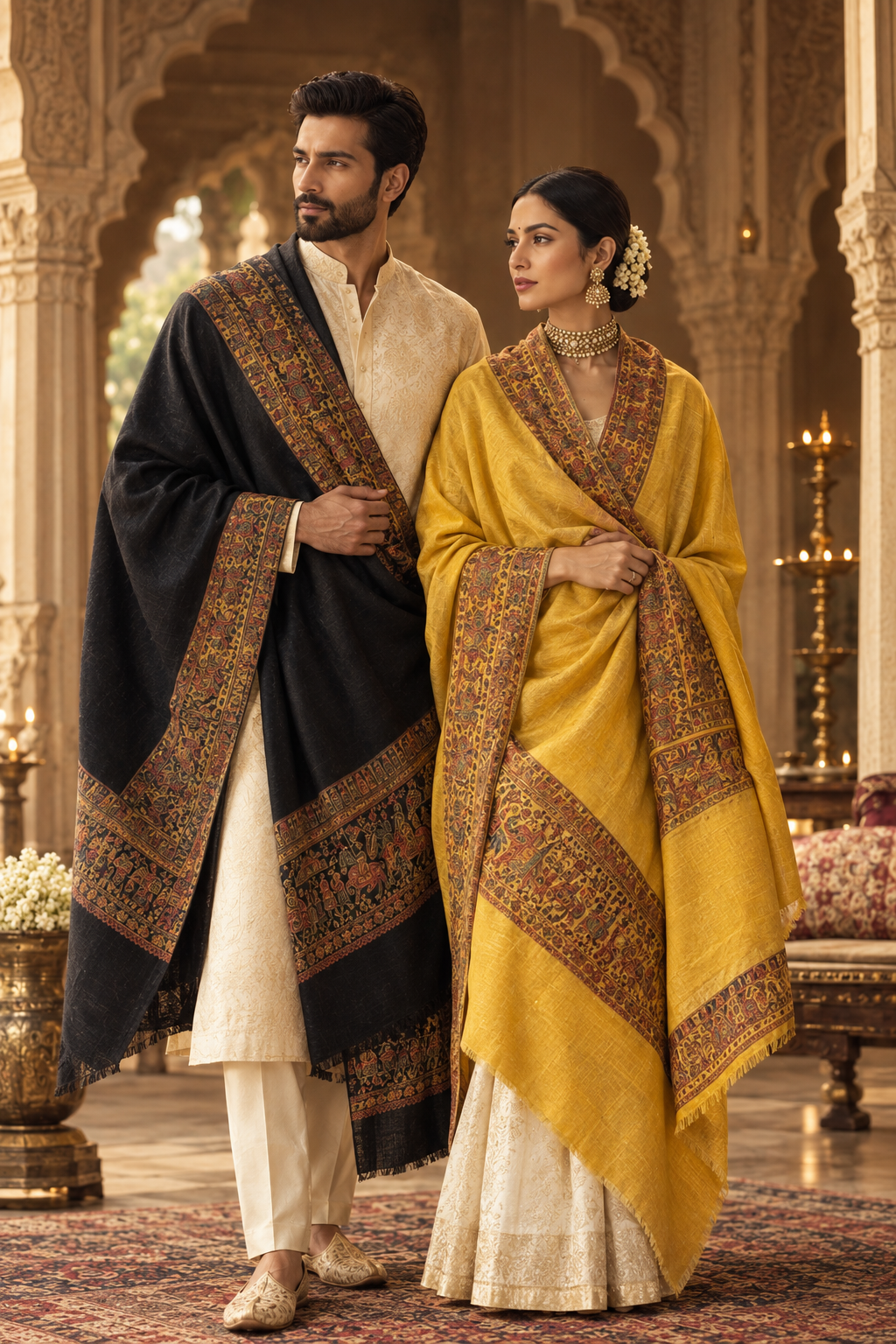 GIRRAJ COUPLE GIFT BOX STOLE