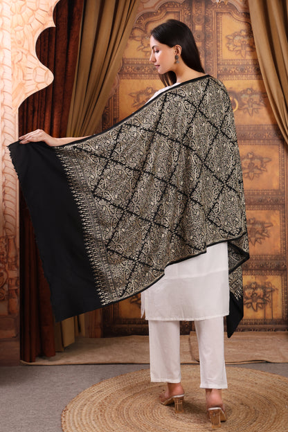 GIRRAJ PASHMINA FW ZARI PENCIL EMBROIDERY JAAL