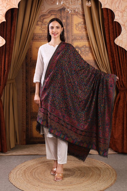 GIRRAJ PASHMINA KAANI JAAL MULTICOLOUR SHAWL
