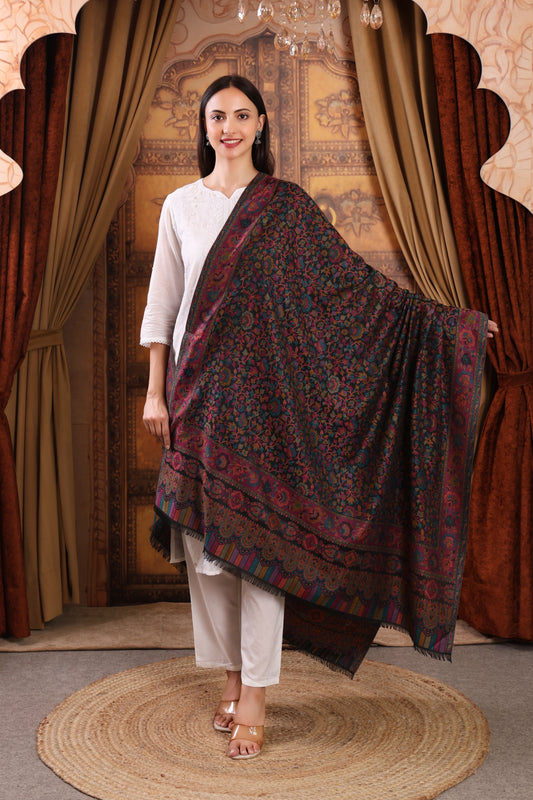 GIRRAJ PASHMINA KAANI JAAL MULTICOLOUR SHAWL