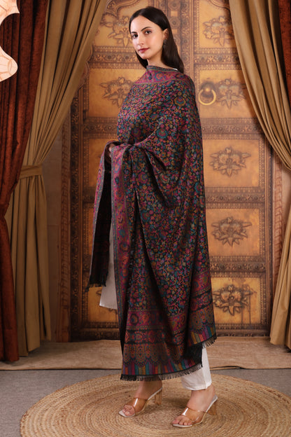 GIRRAJ PASHMINA KAANI JAAL MULTICOLOUR SHAWL