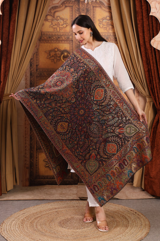 GIRRAJ PASHMINA ZARI KAANI FW STOLE