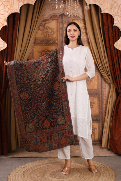GIRRAJ PASHMINA ZARI KAANI FW STOLE