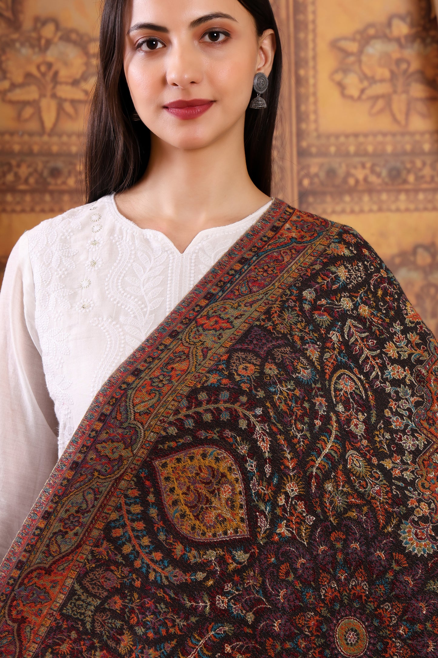 GIRRAJ PASHMINA ZARI KAANI FW STOLE
