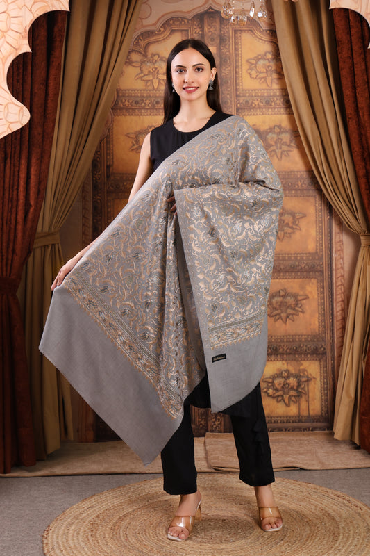 GIRRAJ PASHMINA SIROSKI JAAL EMBROIDERY STOLE