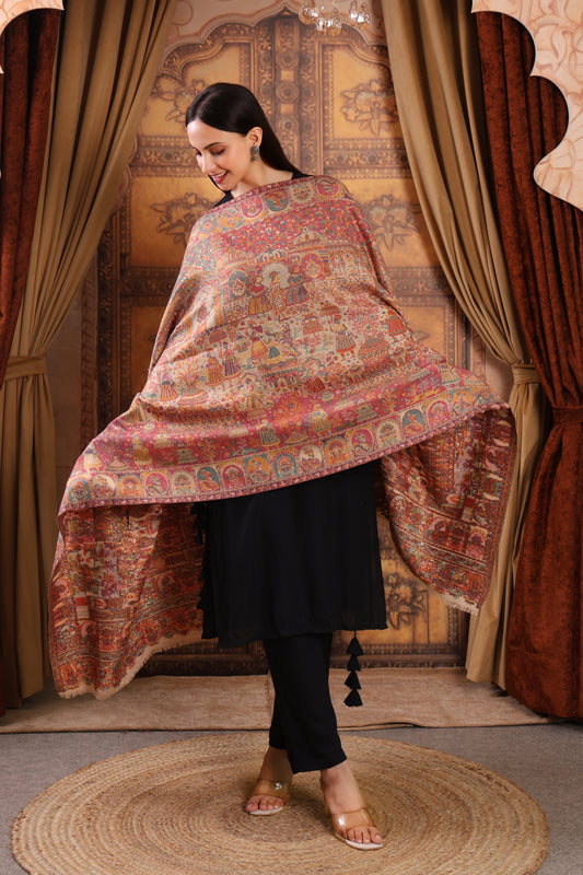 GIRRAJ PASHMINA ZARI KAANI STOLE