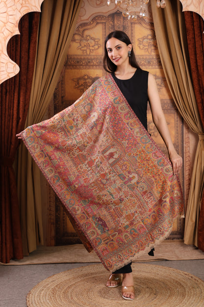 GIRRAJ PASHMINA ZARI KAANI STOLE