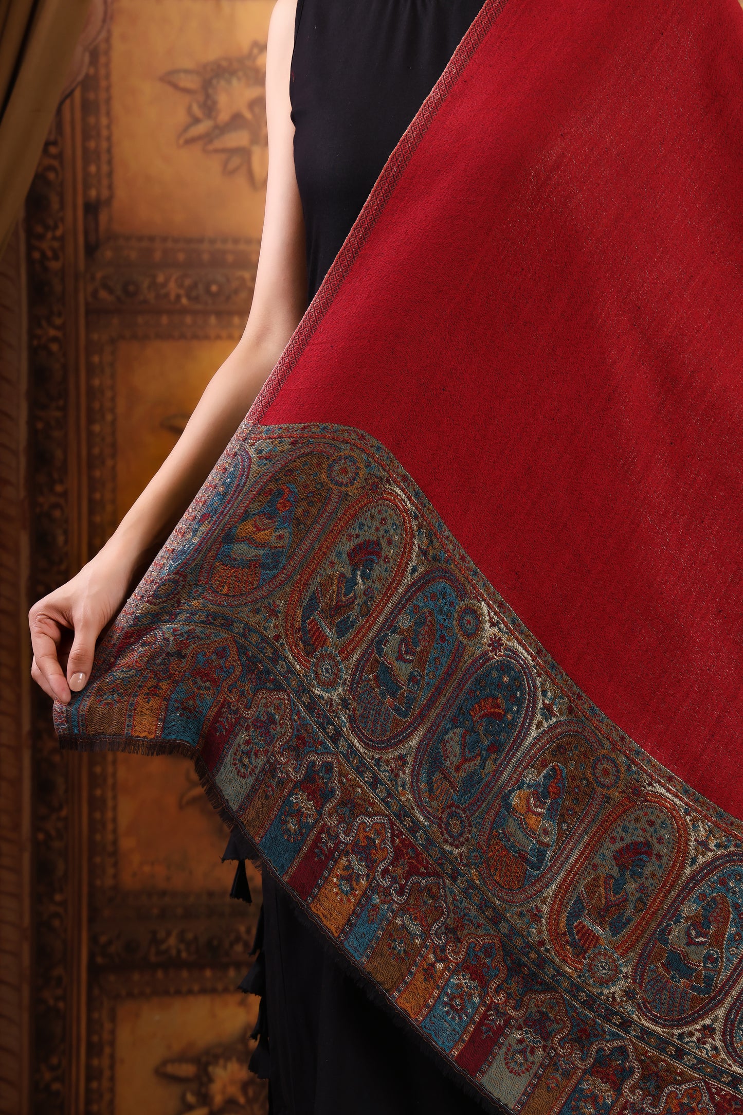 GIRRAJ PASHMINA ZARI R/V PALLA