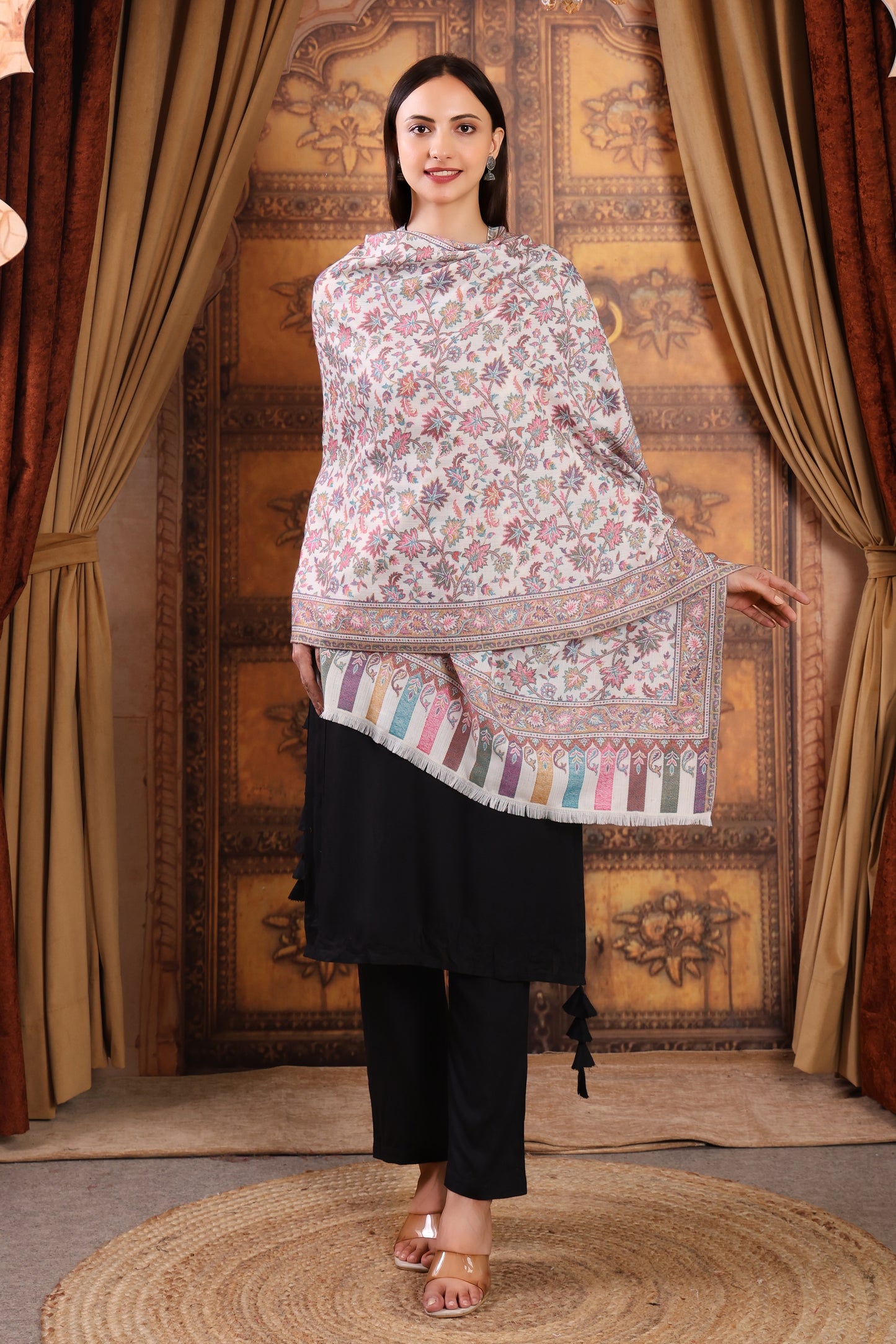 GIRRAJ PASHMINA KAANI STOLE