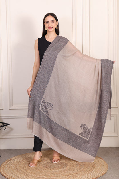 GIRRAJ PASHMINA FW EMBROIDERY BORDER 4SIDE SHAWL