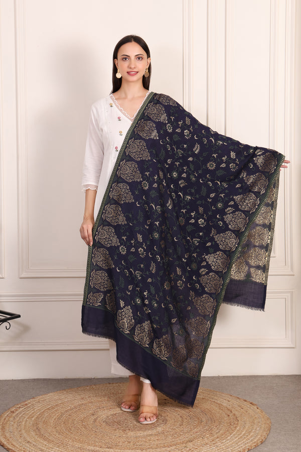 GIRRAJ PASHMINA KAANI ZARI JAAL STOLE