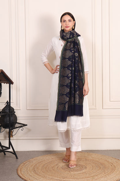 GIRRAJ PASHMINA KAANI ZARI JAAL STOLE