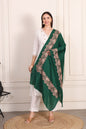 GIRRAJ PASHMINA 4 SIDE DEER BORDER STOLE