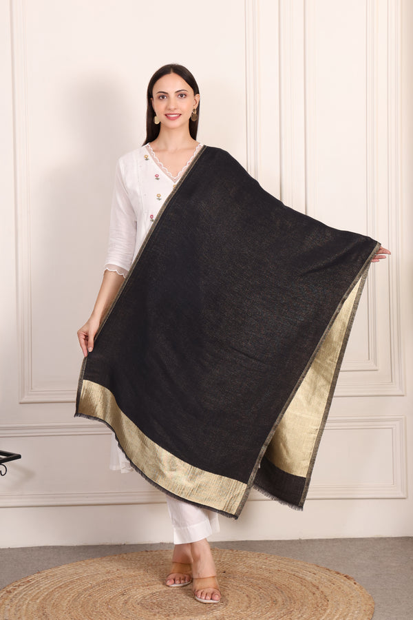 GIRRAJ PASHMINA FW FLIP PALLA R/V ZARI STOLE